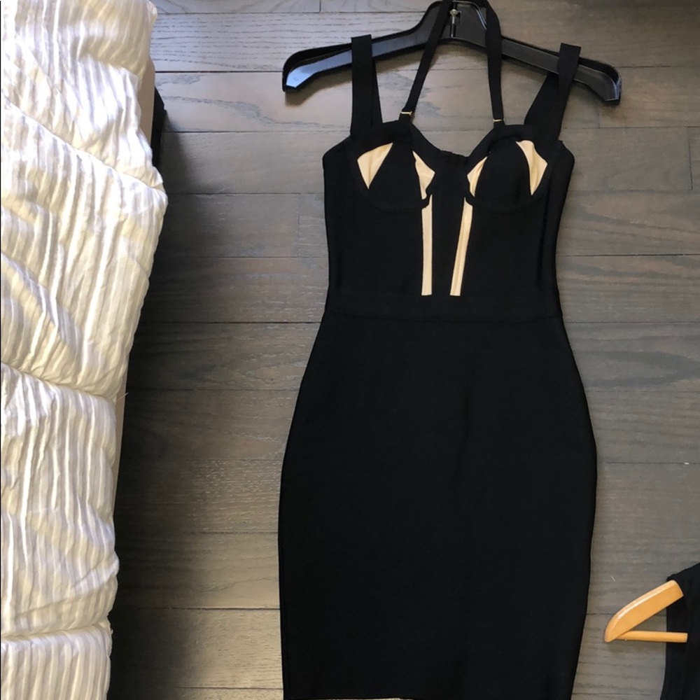 The iconic bandage black dress